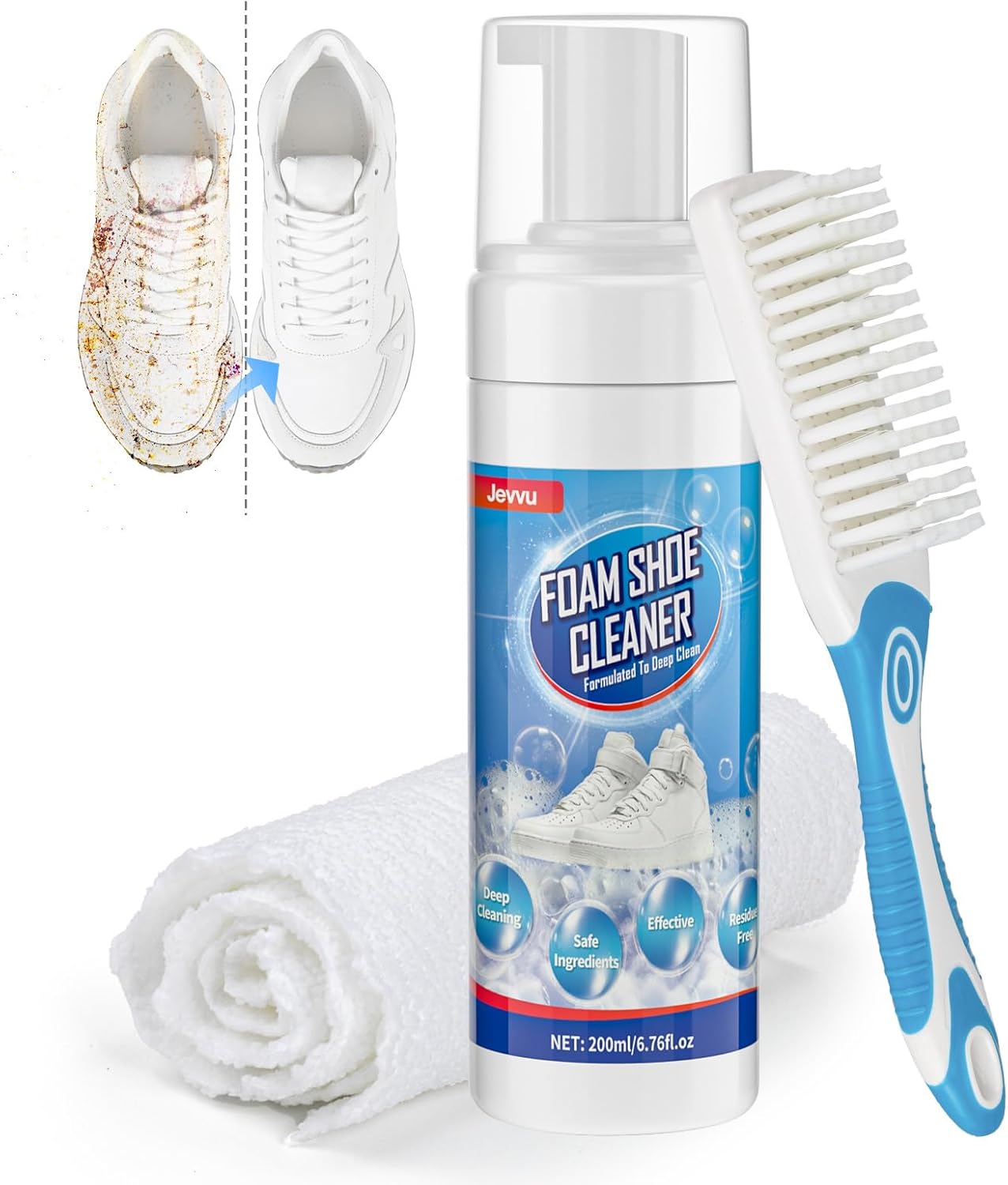 Sneaker Cleaning Kit - 얼룩과 먼지 제거용 신발 클리너 폼,