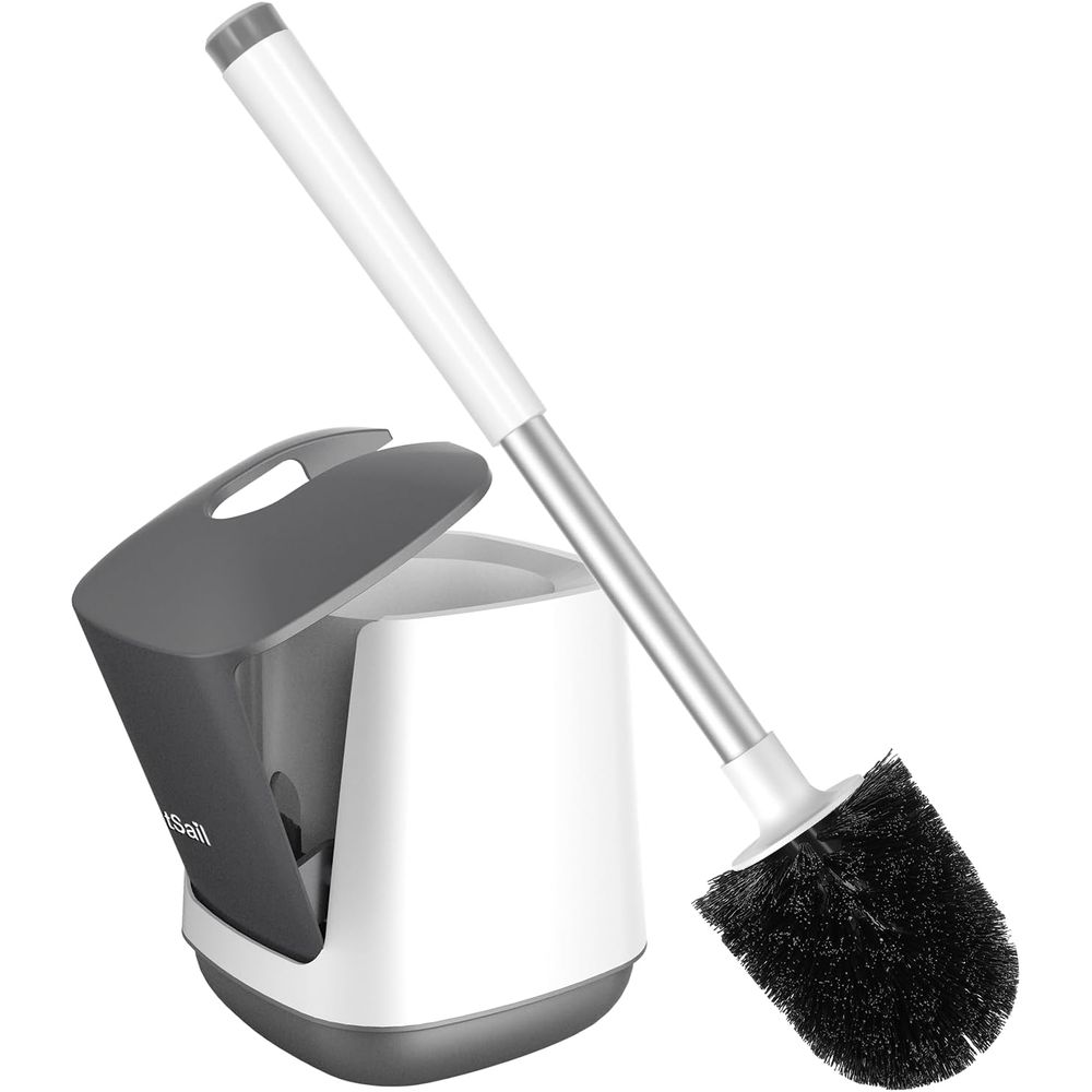 Brush Bristle Set - 뚜껑이 있는 변기 브러쉬 홀더 및