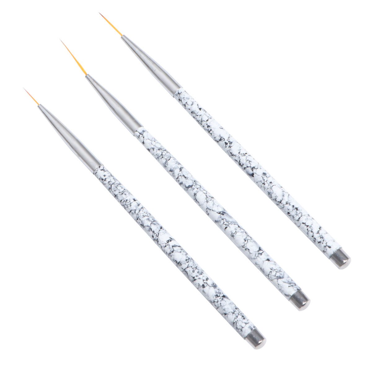 Brush Bristle Set - 3개입 네일 아트 라이너 브러쉬 세트,