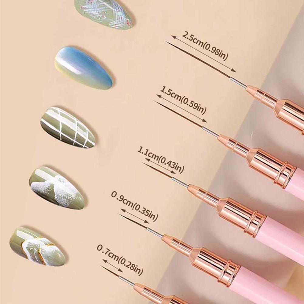 5종 네일 아트 라이너 브러쉬 세트 9mm 11mm 1 - Brush Bristle Set 리뷰 및 가격