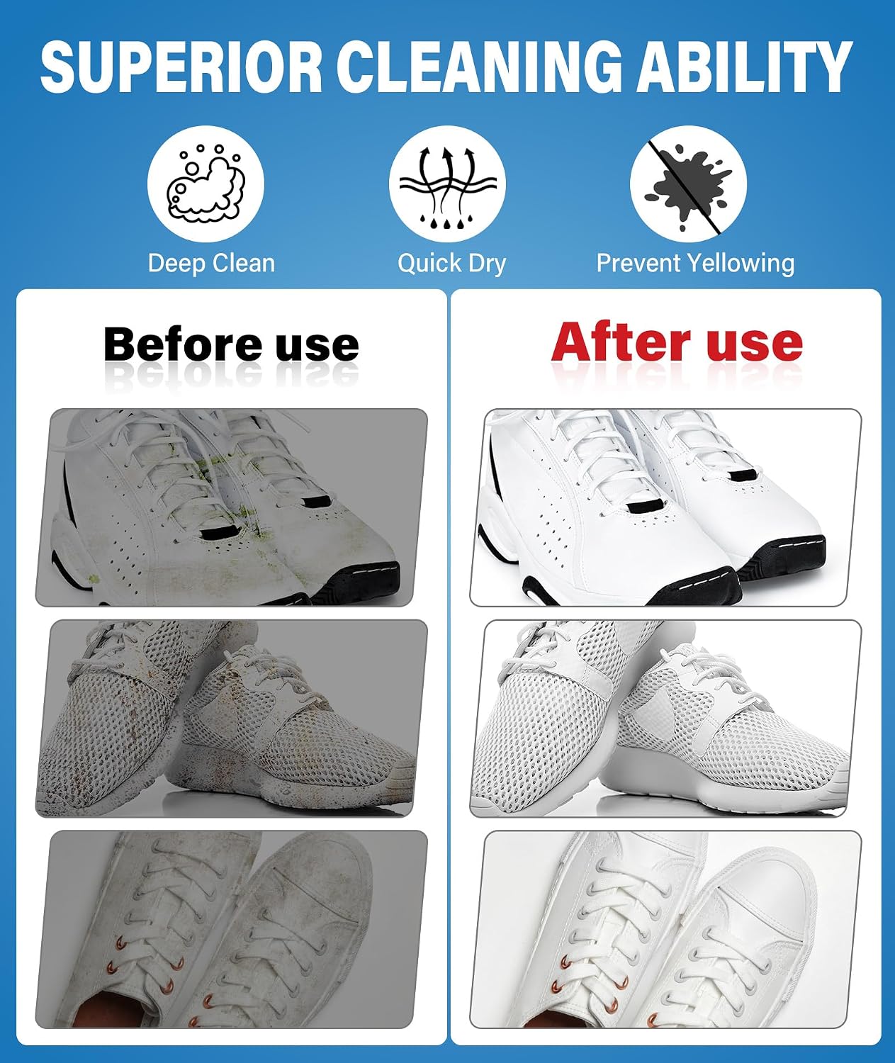 스니커즈 및 흰색 신발용 신발 클리너 폼 - 가죽, 캔 - Sneaker Cleaning Kit 리뷰 및 가격