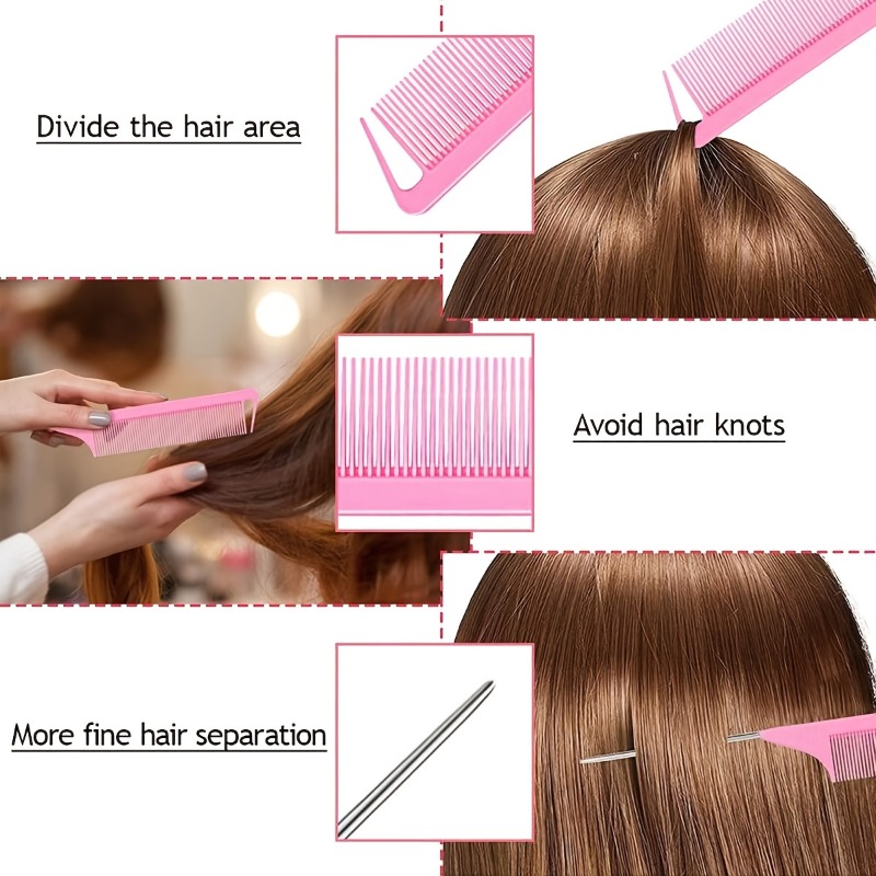 6종 전문 헤어 스타일링 도구 세트 - 랫테일 빗, 브 - Brush Bristle Set 리뷰 및 가격