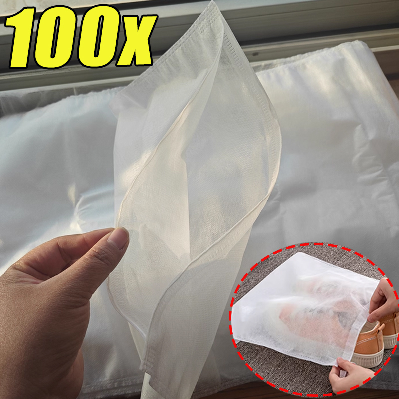 1-100pcs 신발 보관 가방 흰색 신발 자외선 차단 - Shoe Bag Dust 리뷰 및 가격