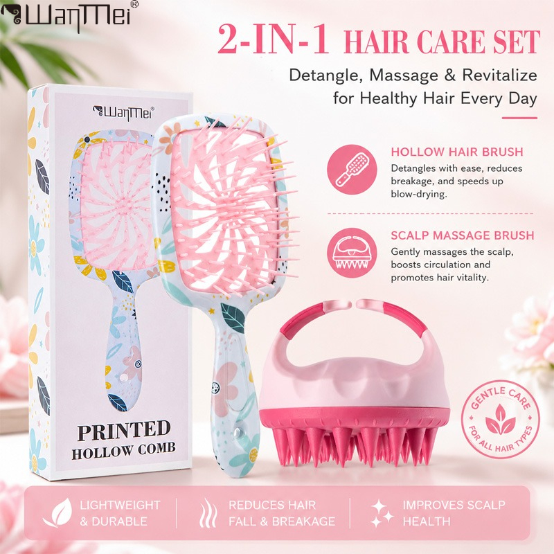 2개 세트 엉킴 방지 통풍 헤어 브러시 & 실리콘 두피 - Brush Bristle Set 리뷰 및 가격