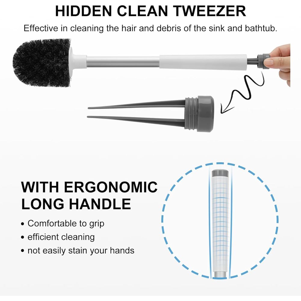 뚜껑이 있는 변기 브러쉬 홀더 및 매우 긴 손잡이가 있 - Brush Bristle Set 리뷰 및 가격